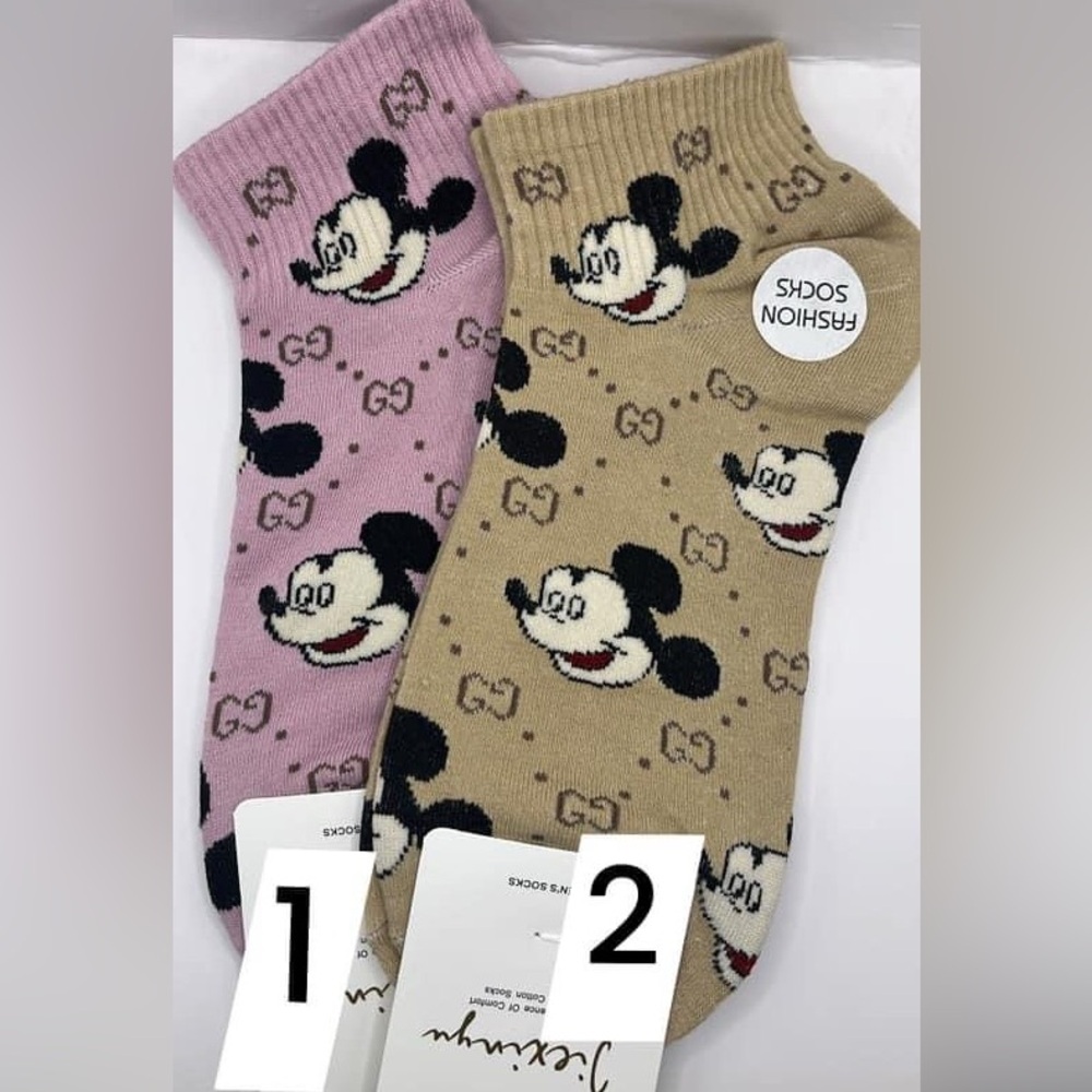 GG inspired designer Fashion Mickey Mouse Socks ✨
